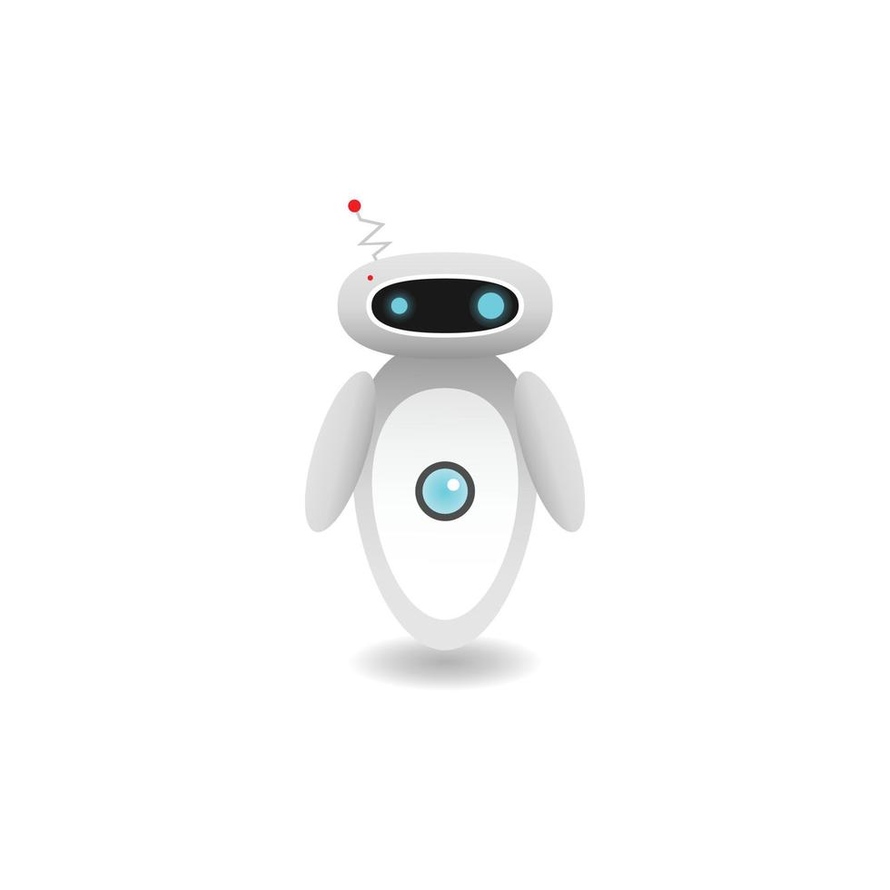Futuristic Android Robot Clip Art Vector Cartoon