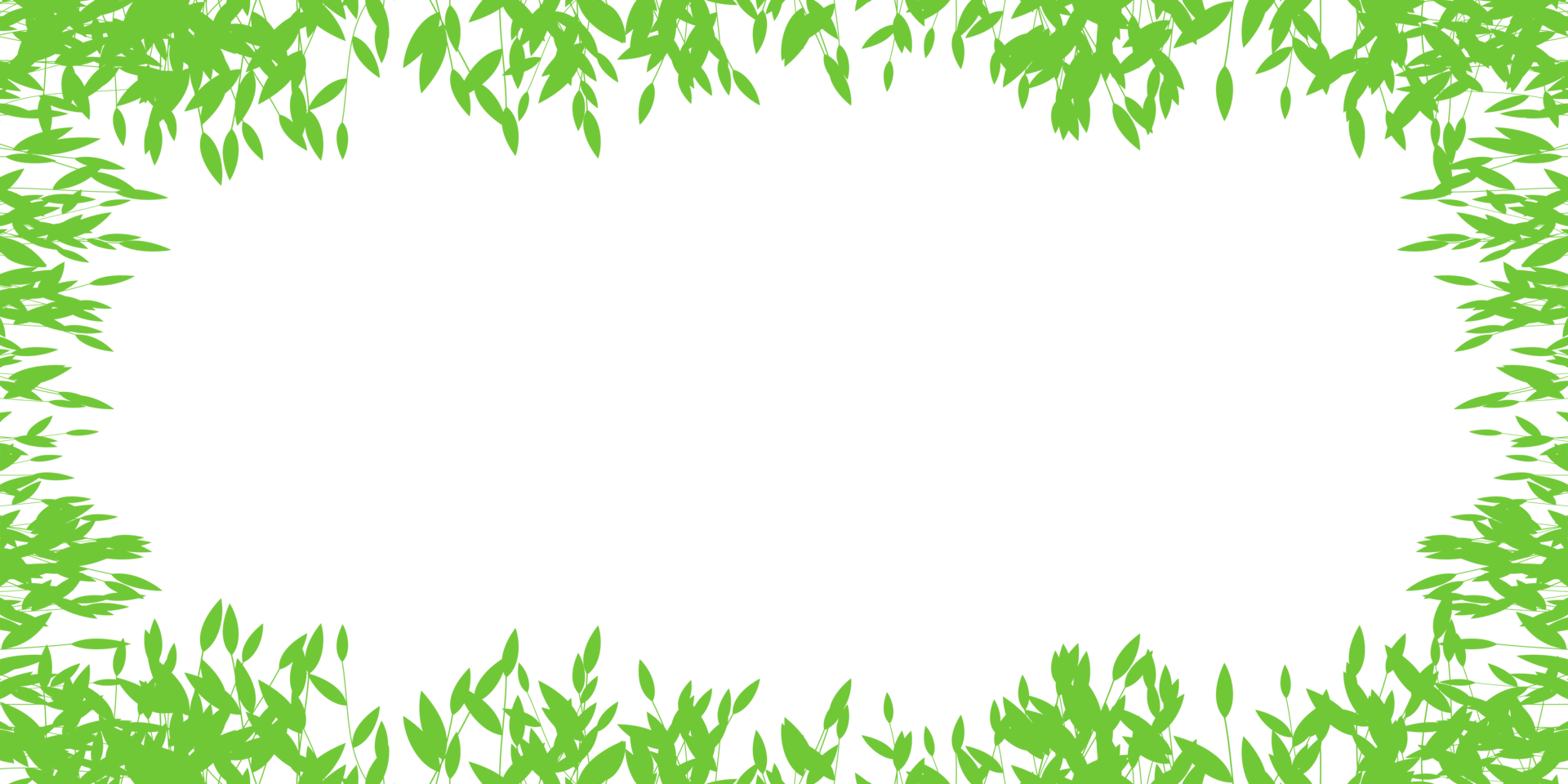 floral rectangle frame. leaves border frame png