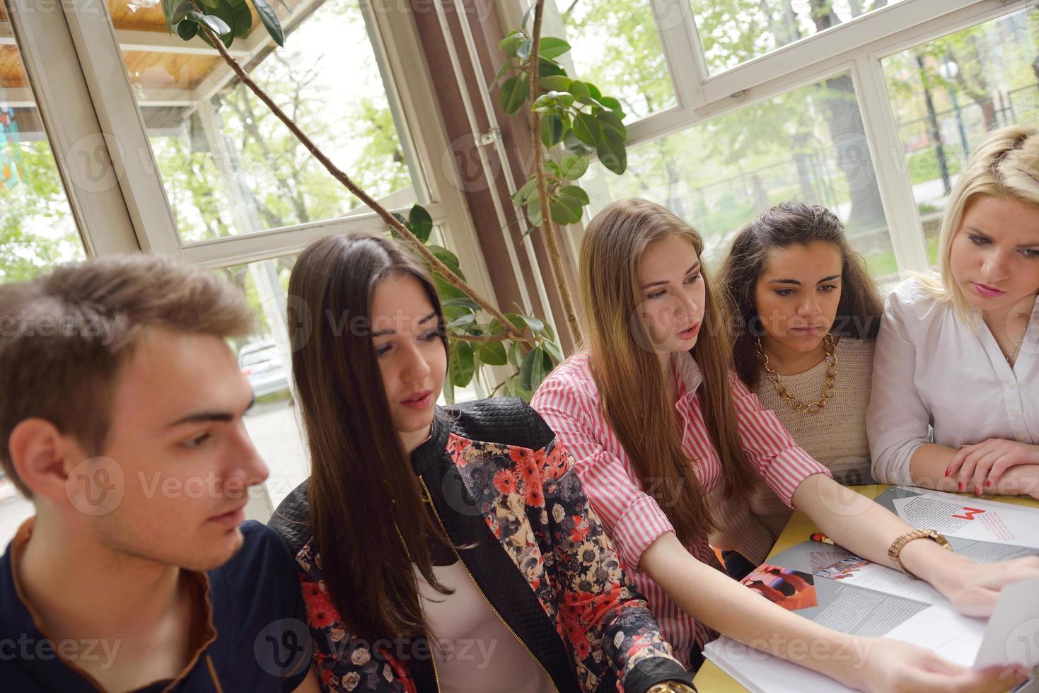 teens group in school photo