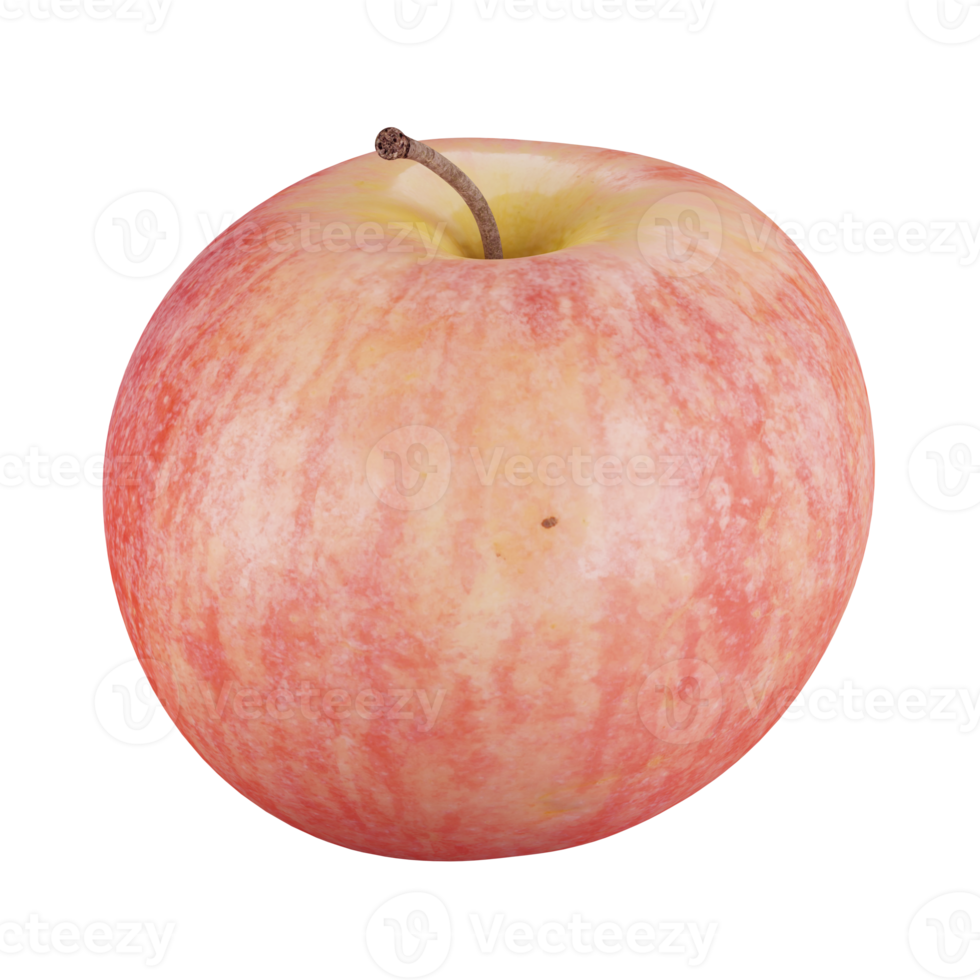 3D rendering apple on transparent background png