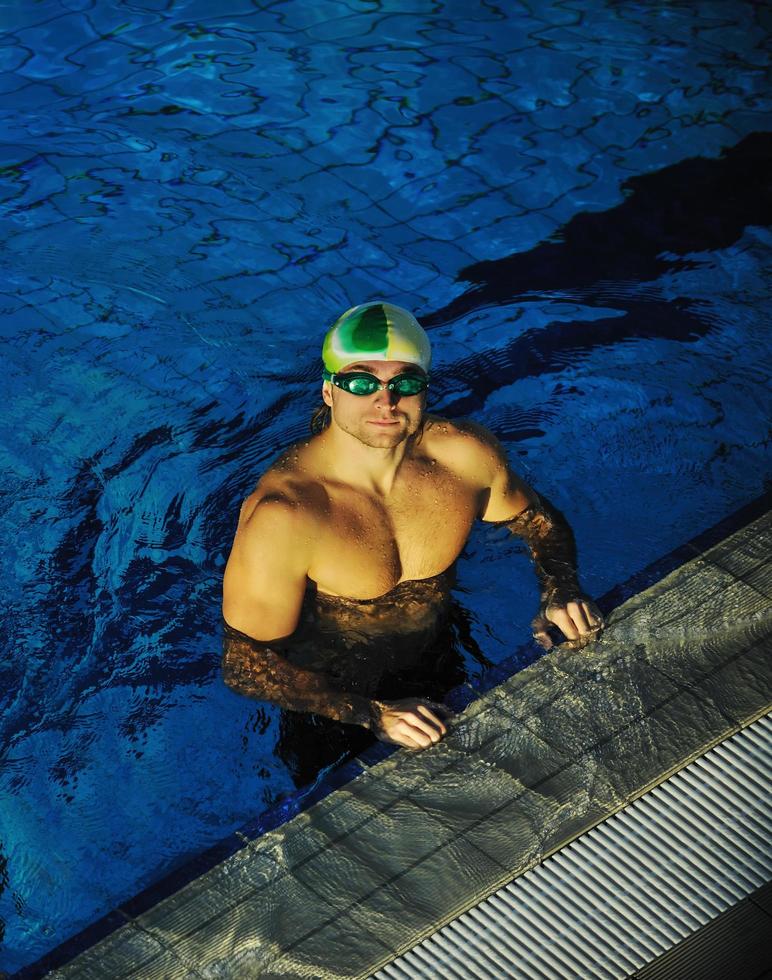 Swimmer in pool photo