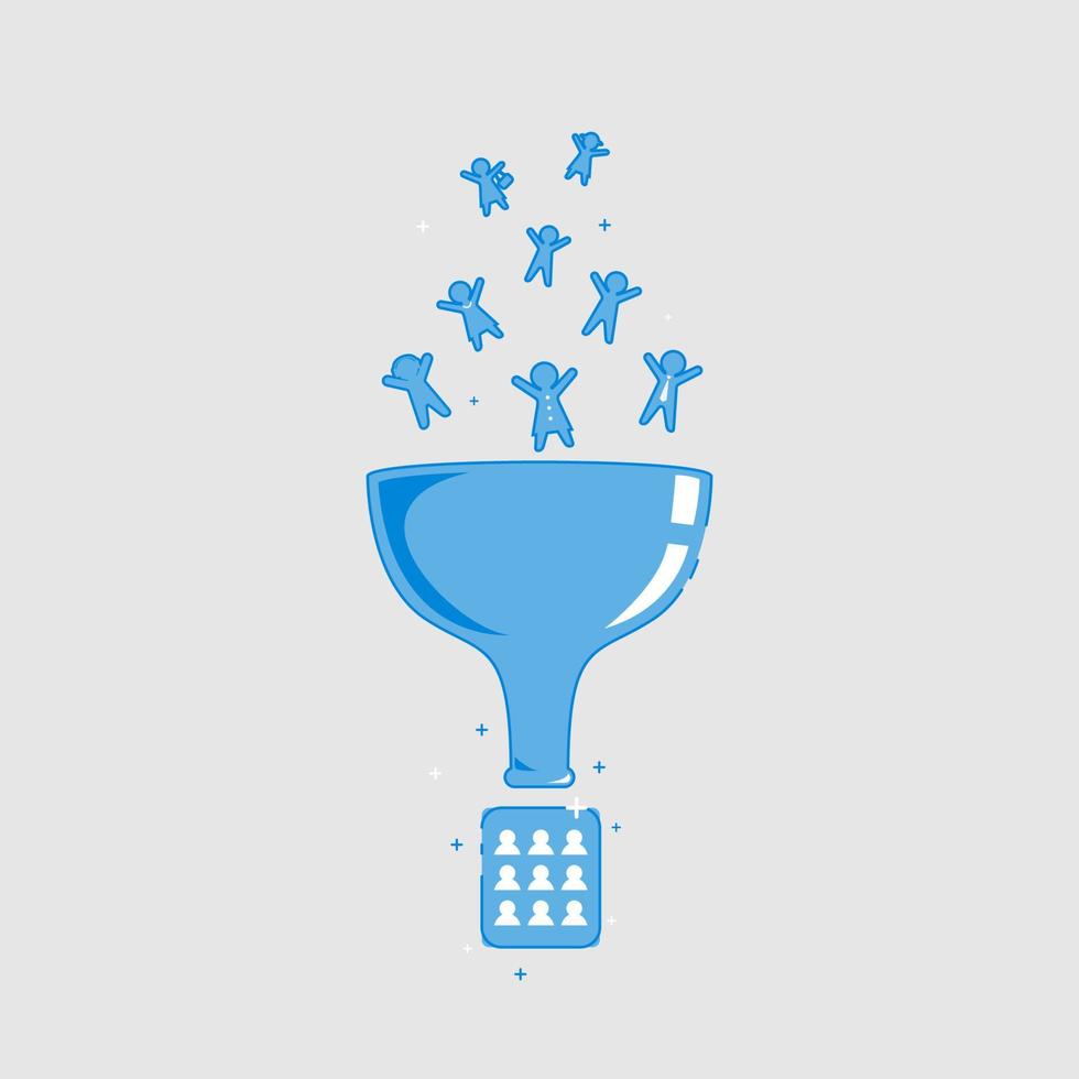Marketing Funnel illustration vector