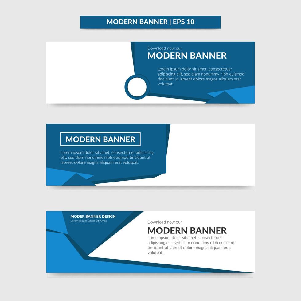 conjunto de diseño de banner de empresa moderna abstracta. plantilla de eps 10 de diseño de banner vector