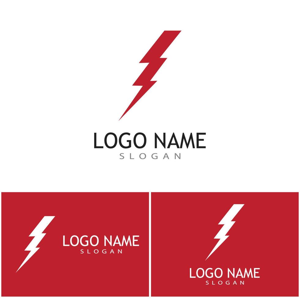 Power lightning logo vector design