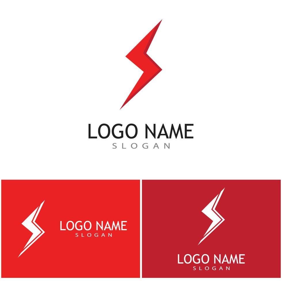 Power lightning logo vector design