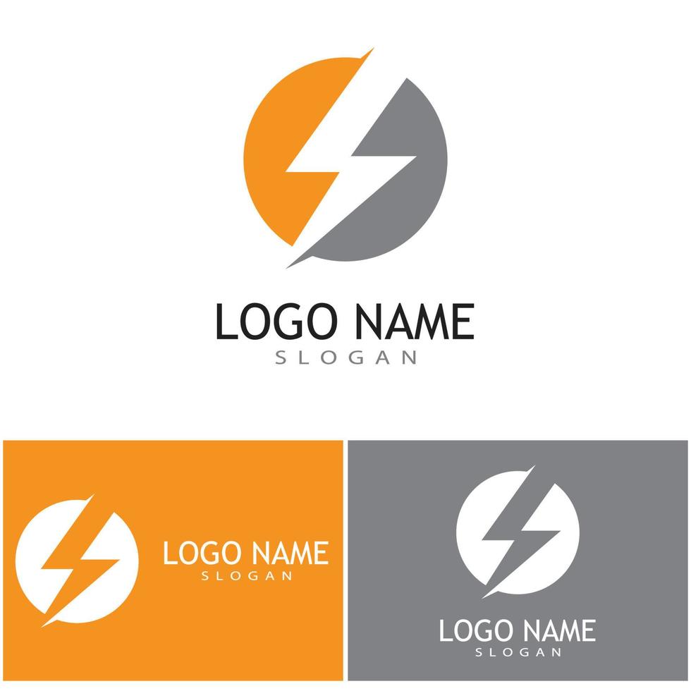 diseño de vector de logotipo de rayo de energía