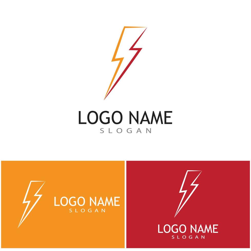 Power lightning logo vector design