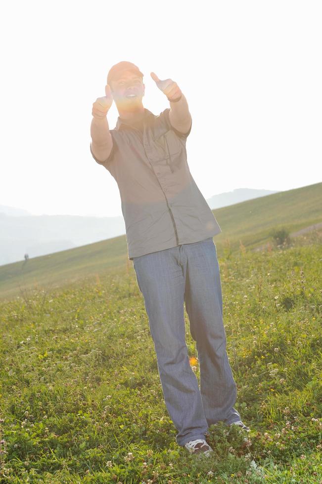 man jump outdoor photo