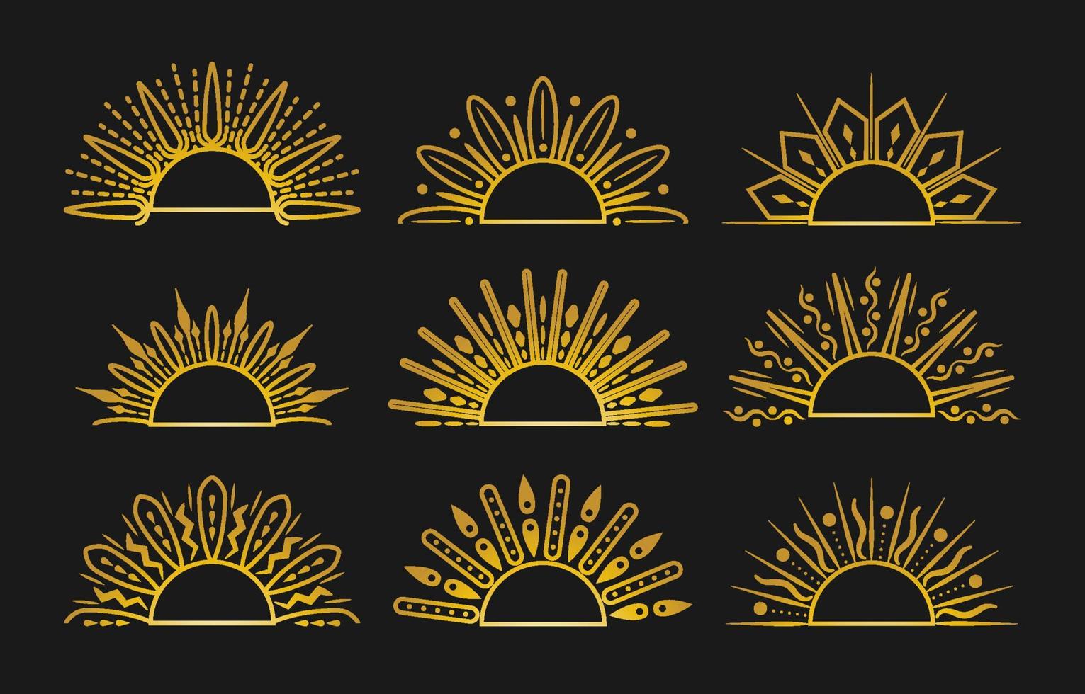 Sun Icon Collection vector