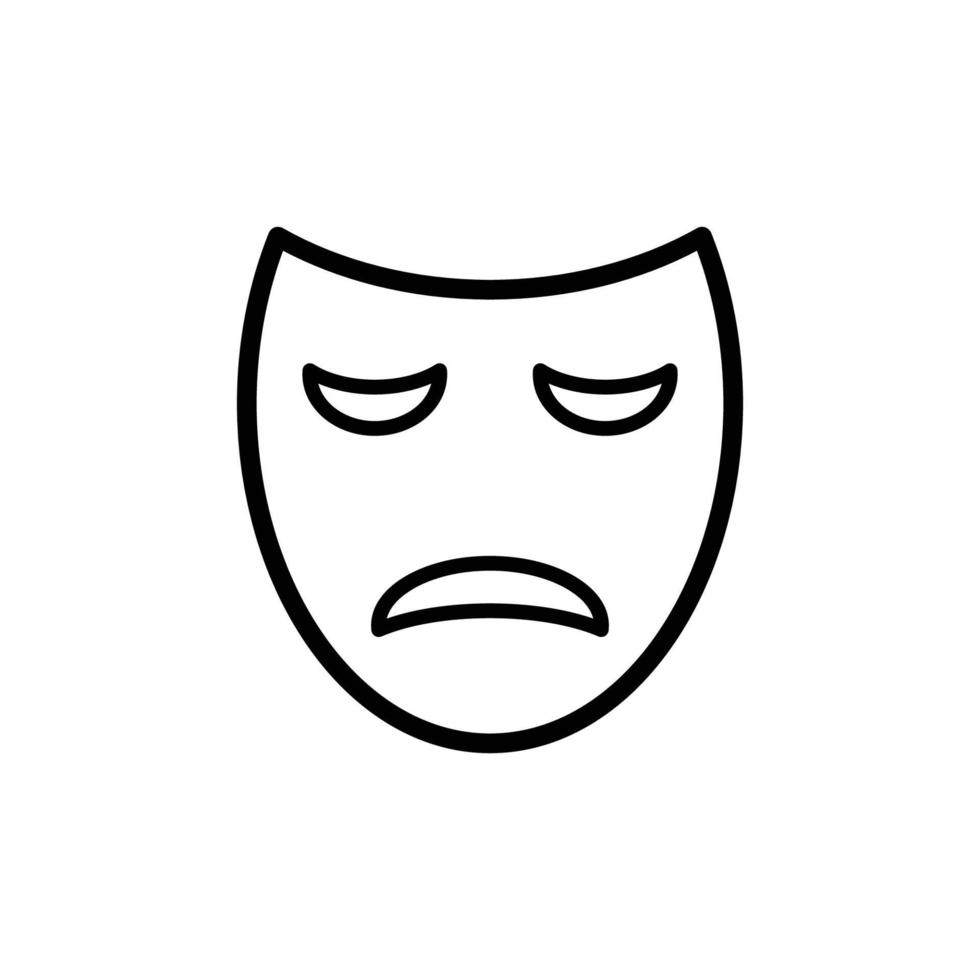 plantilla de diseño de vector de icono de máscara de ópera