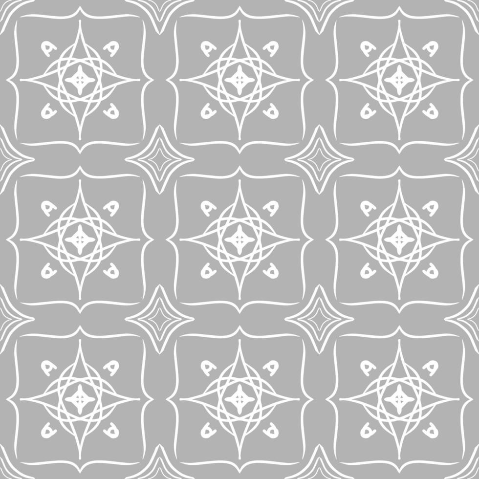 Simple Grey Seamless background. Geometrical Pattern design in Aztec symbols, Ethnic Style. Black and White embroidered, ideal for men shirt, male fashion, kid fashion, bag, Wallpaper, backdrop. vector