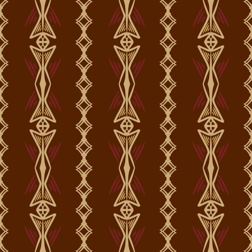 Geometric Seamless Pattern with Tribal Shape. Designed in Ikat, Boho, Aztec, Folk, Motif, Luxury Arabic Style. Ideal for Fabric Garment, Ceramics, Wallpaper. Vector Illustration