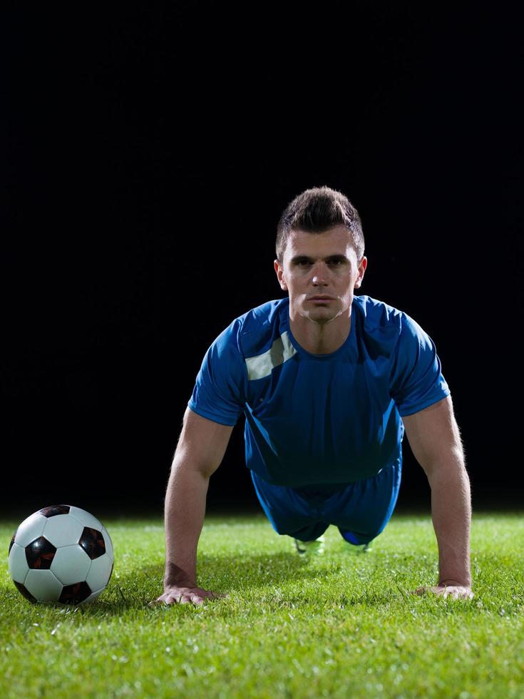 vista de jugador de futbol foto