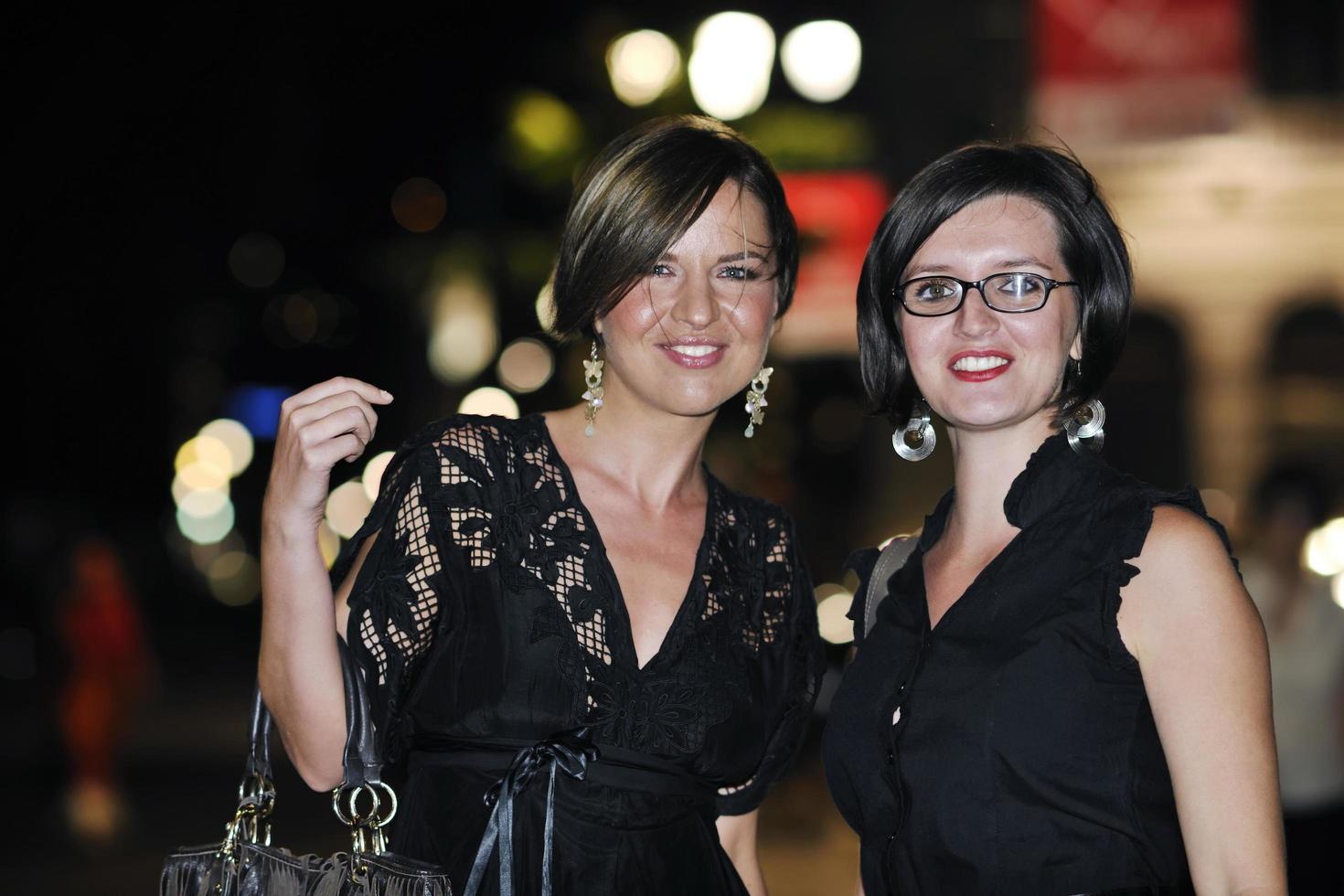 Women at night photo