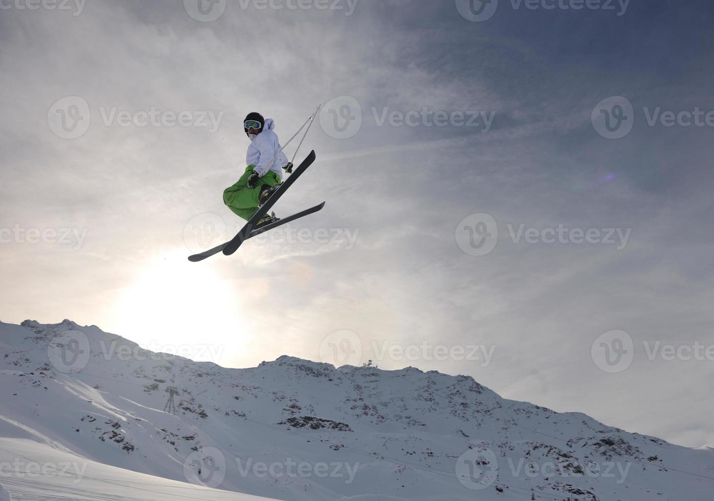 extreme freestyle ski jump photo