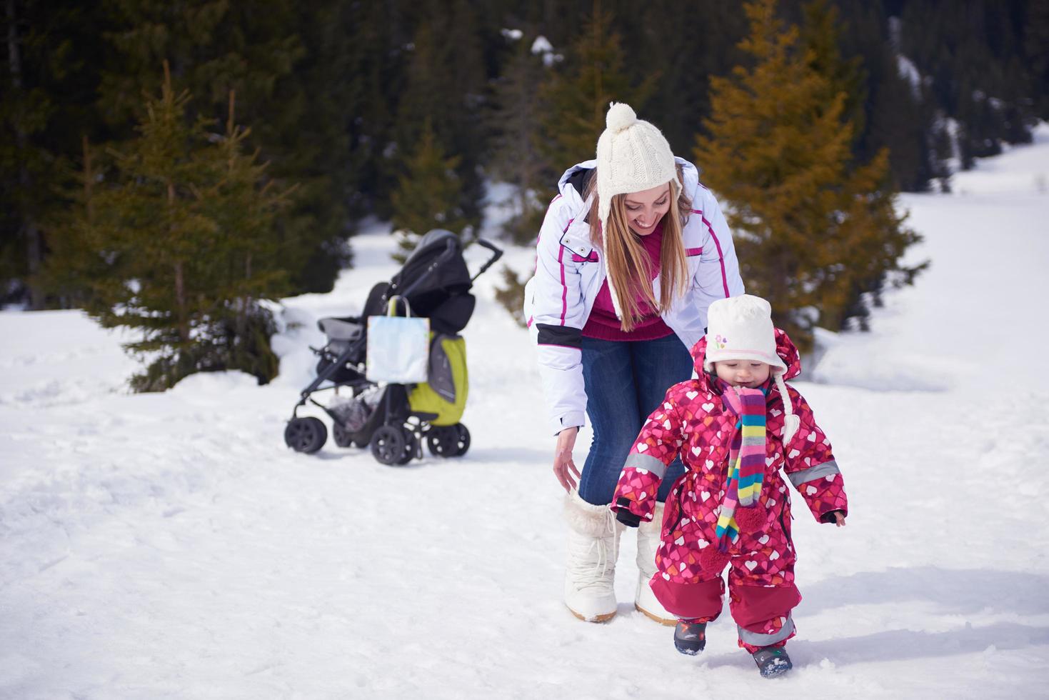 Winter family view photo