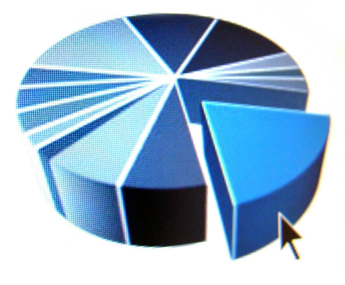 pie chart with black arrow photo