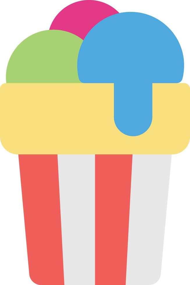 ilustración de vector de helado en un fondo. símbolos de calidad premium. iconos vectoriales para concepto y diseño gráfico.