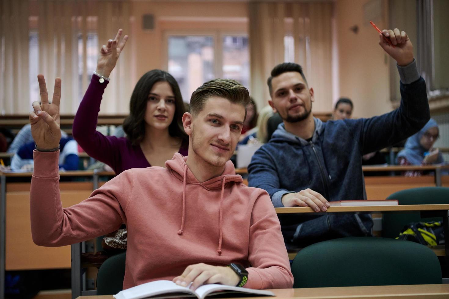 Students Gruop In Amphitheather photo