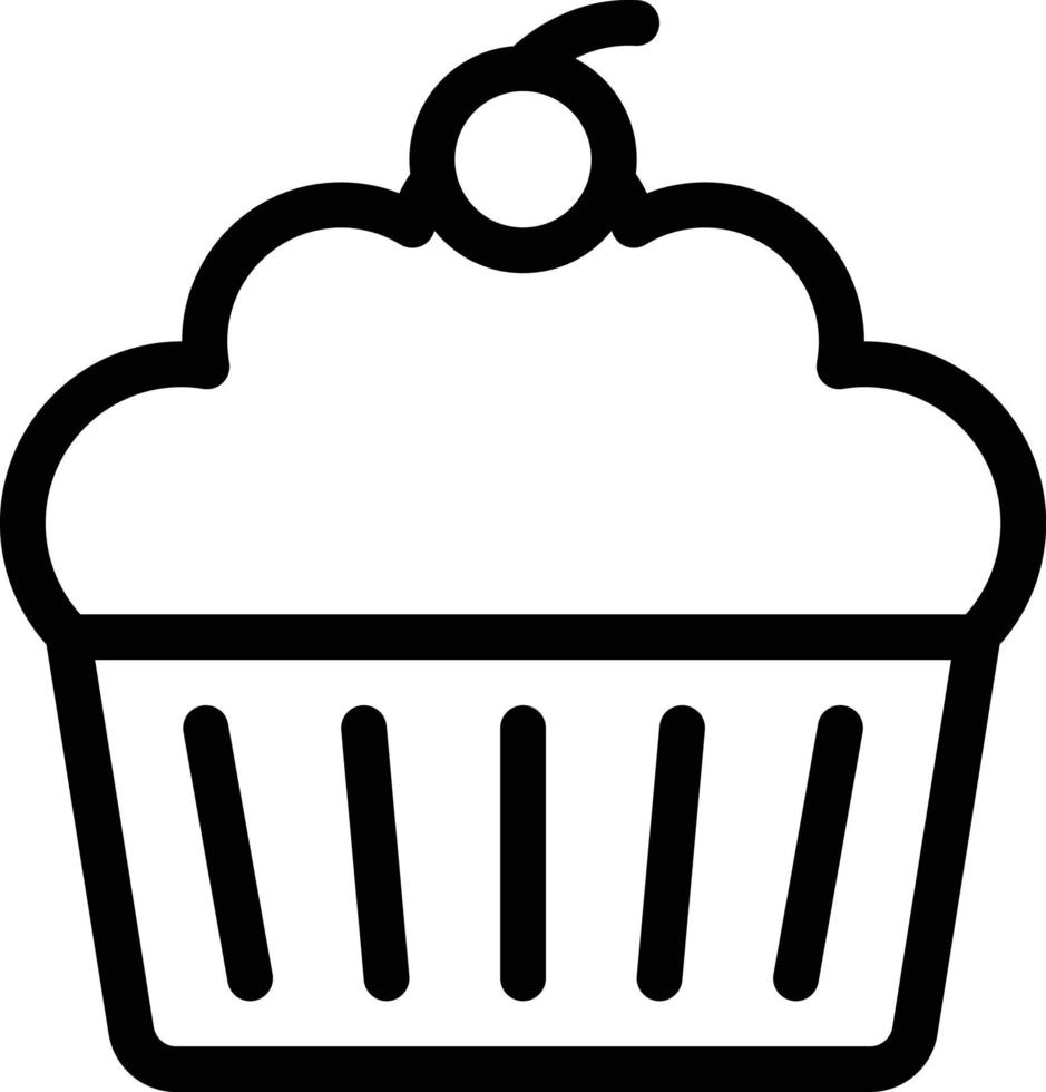 ilustración de vector de cupcake en un fondo. símbolos de calidad premium. iconos vectoriales para concepto y diseño gráfico.