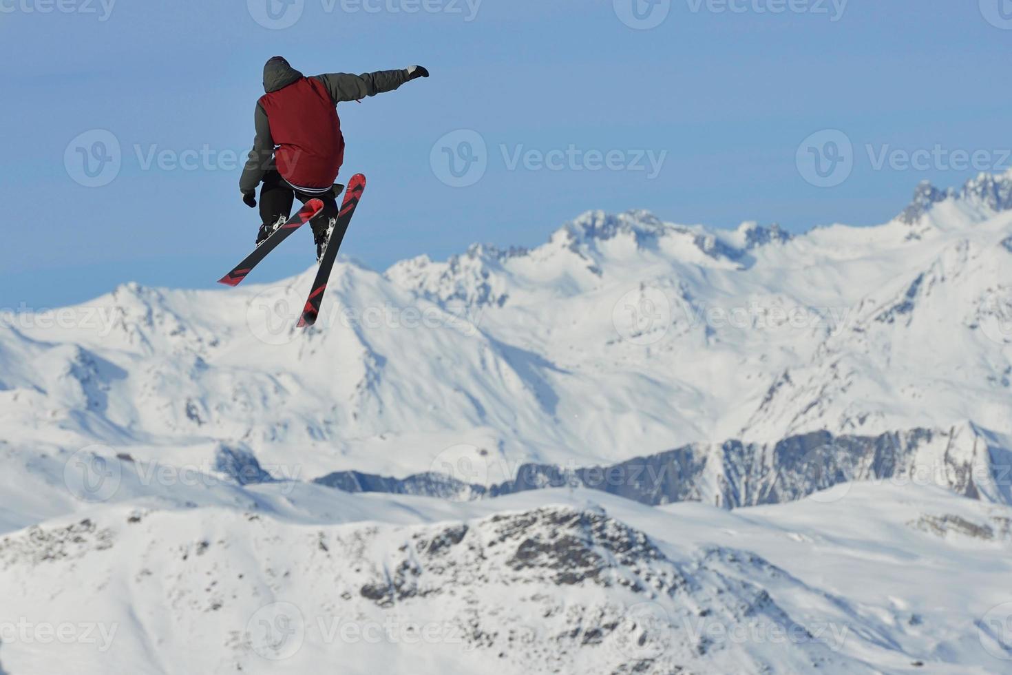 Ski jump view photo