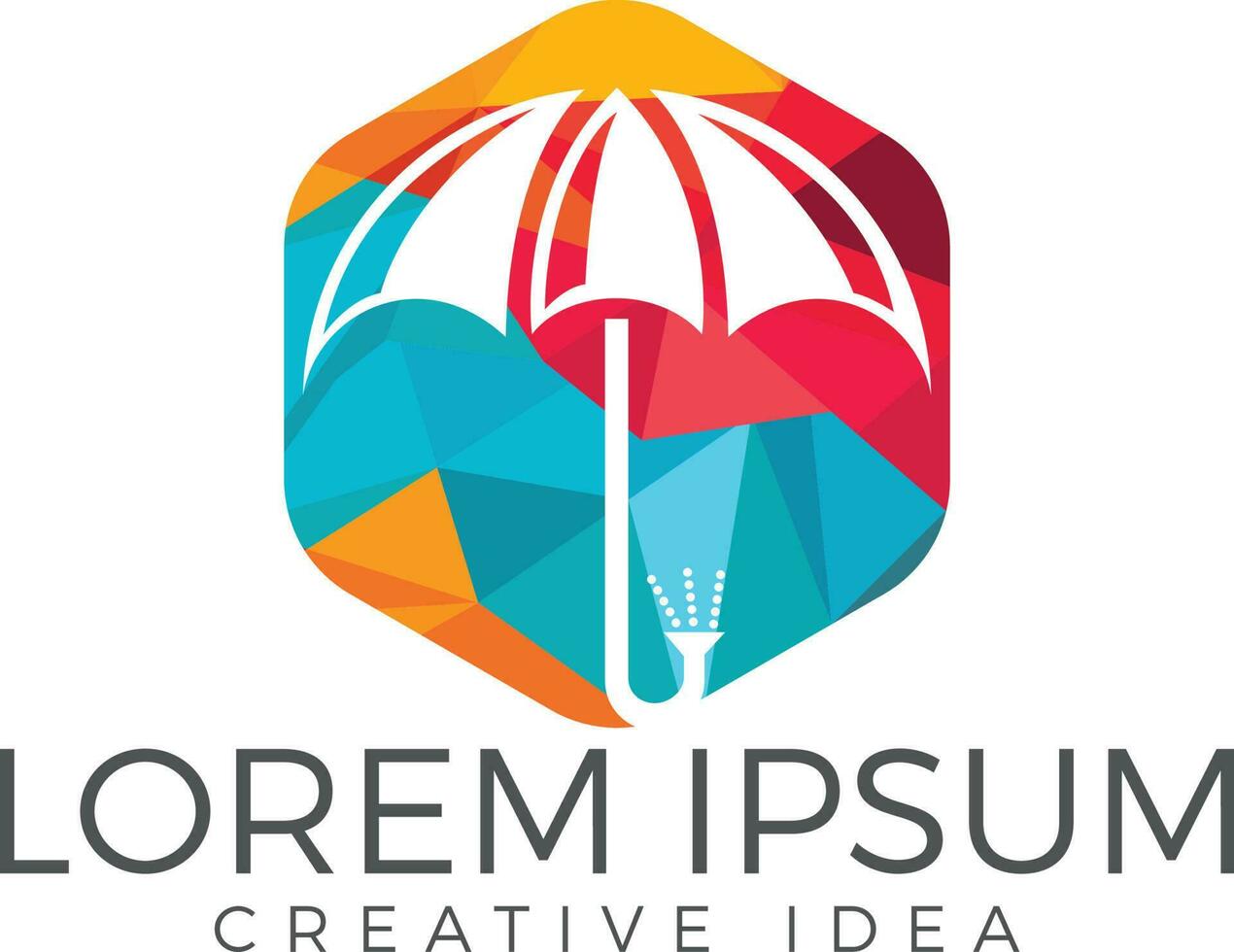 Development creative umbrella logo design. vector