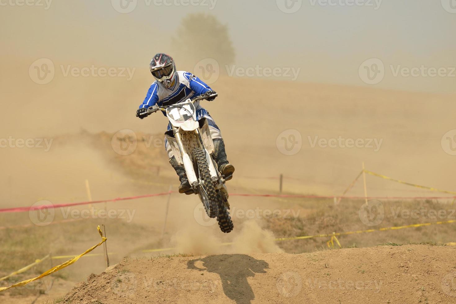 Riding a motorbike photo