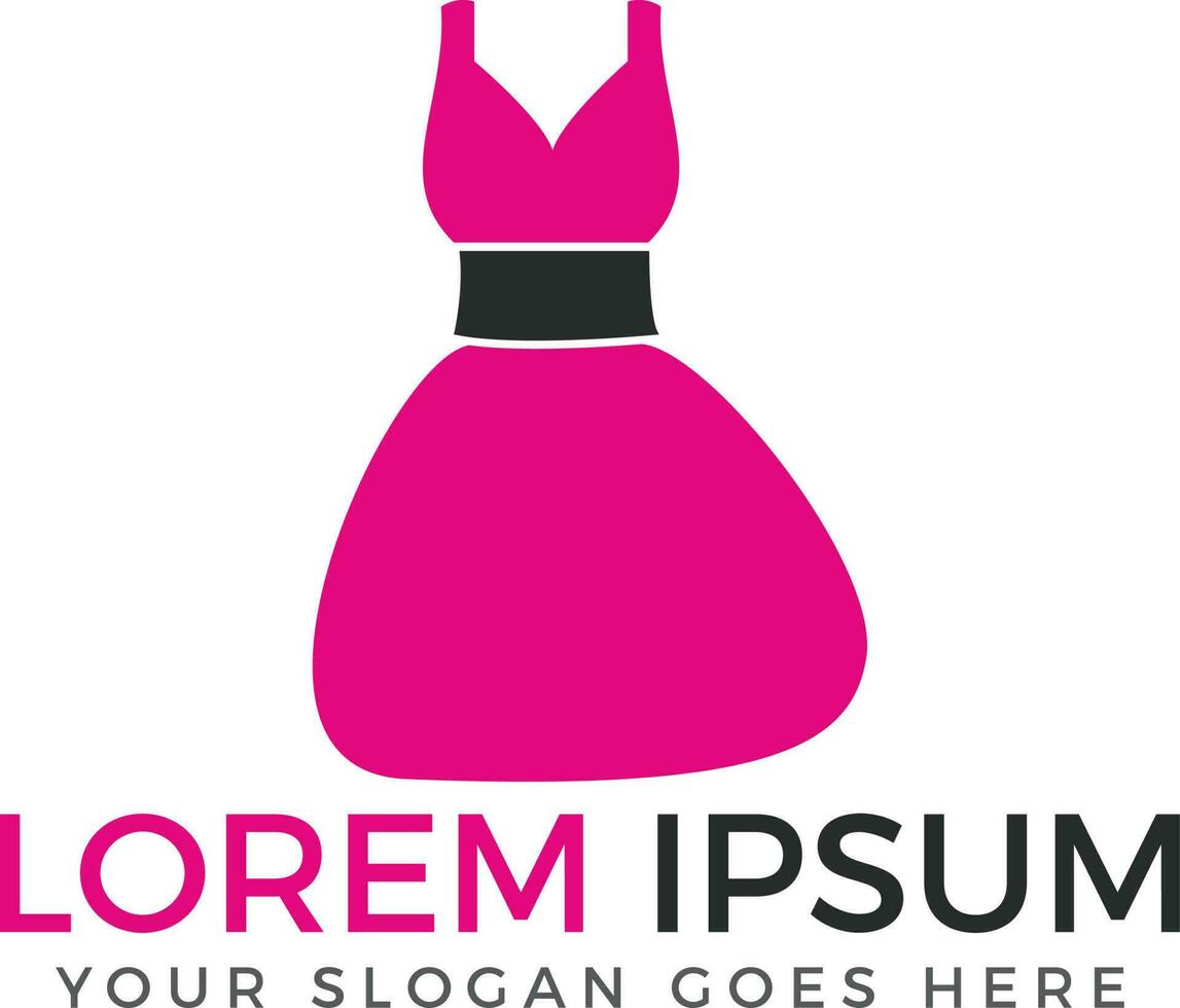 Dress Boutique logo design. Woman fashion logo design. vector