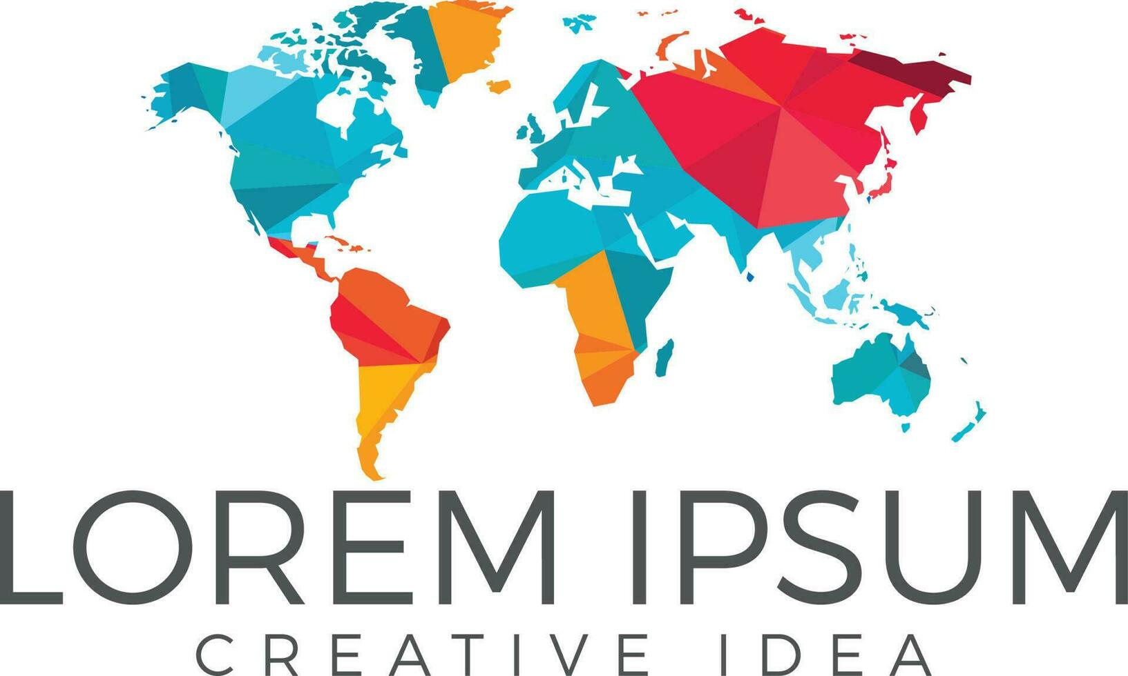 logotipo del mapa mundial. diseño de logotipo de viaje creativo. vector