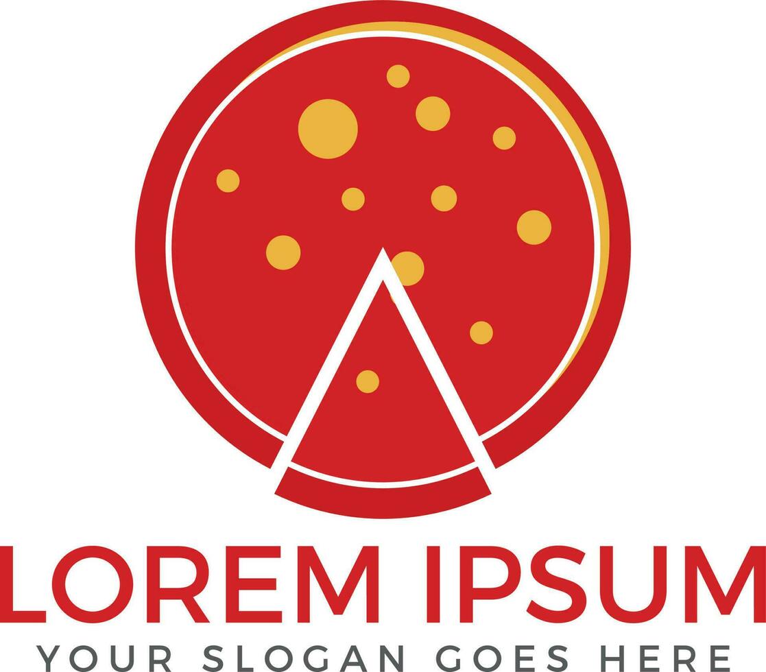 Pizza food logo design. Pizza service logo. vector