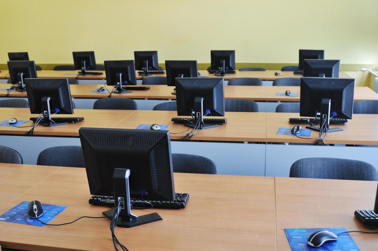Classroom computers view photo