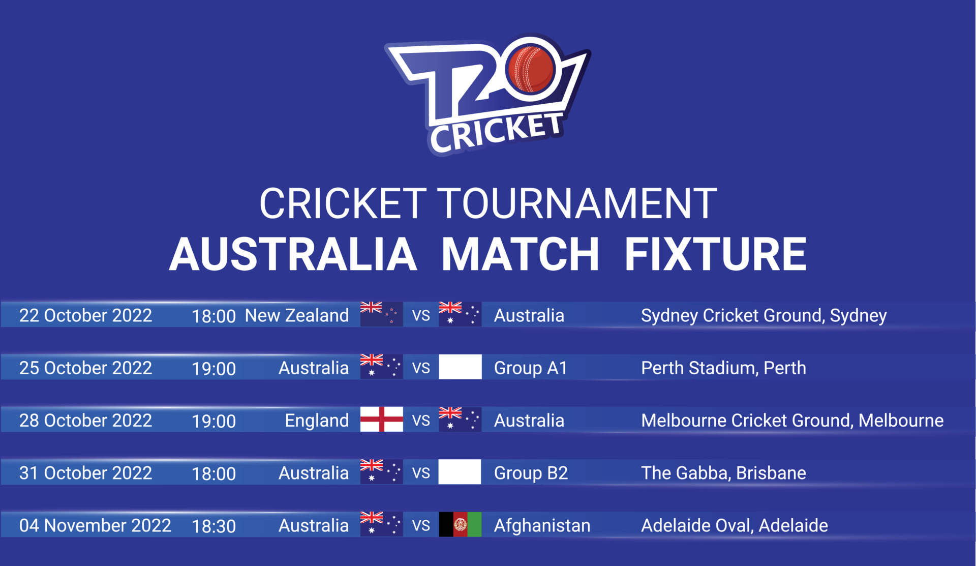 T20 Cricket Fixture 11625204 Vector Art at Vecteezy