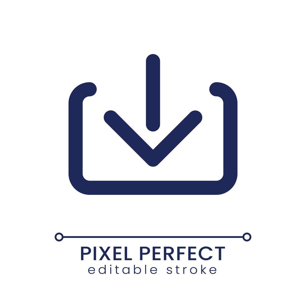 Download Pixel Perfect Linear Ui Icon. Down Arrow. Save Digital.