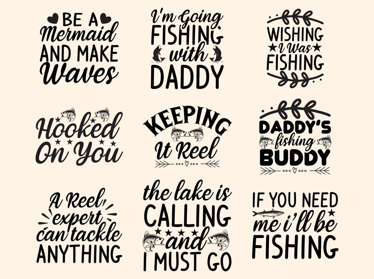 Fishing t-shirt design bundle vector