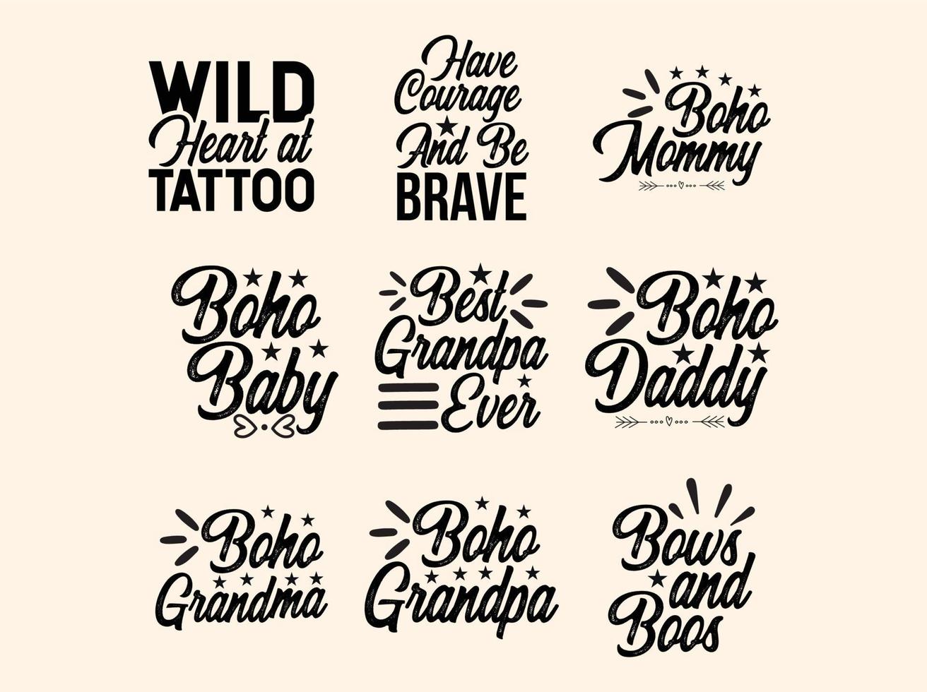 Boho t-shirt design bundle vector