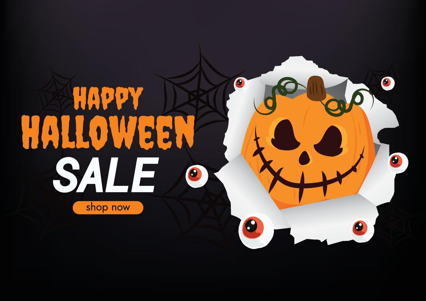 dark spooky art halloween sale banner for this halloween vector