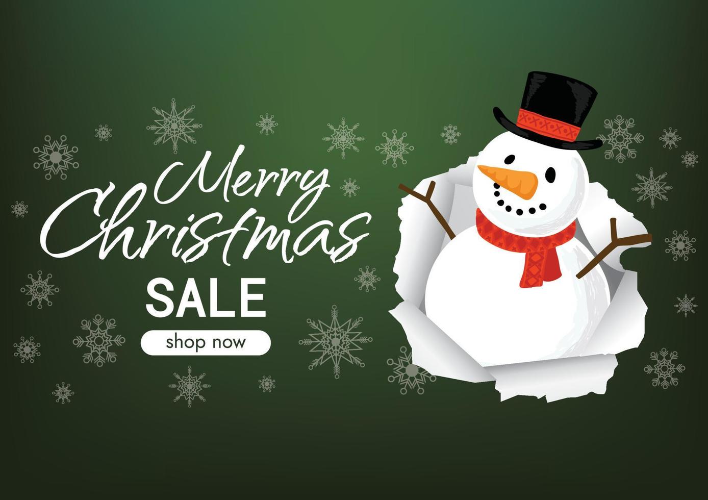 christmas hard sale promotion green design and cute christmas items vector