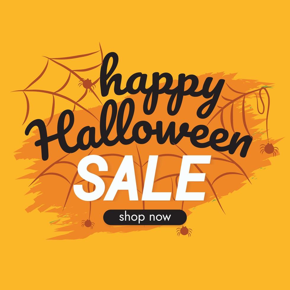 halloween sale banner design art background vector