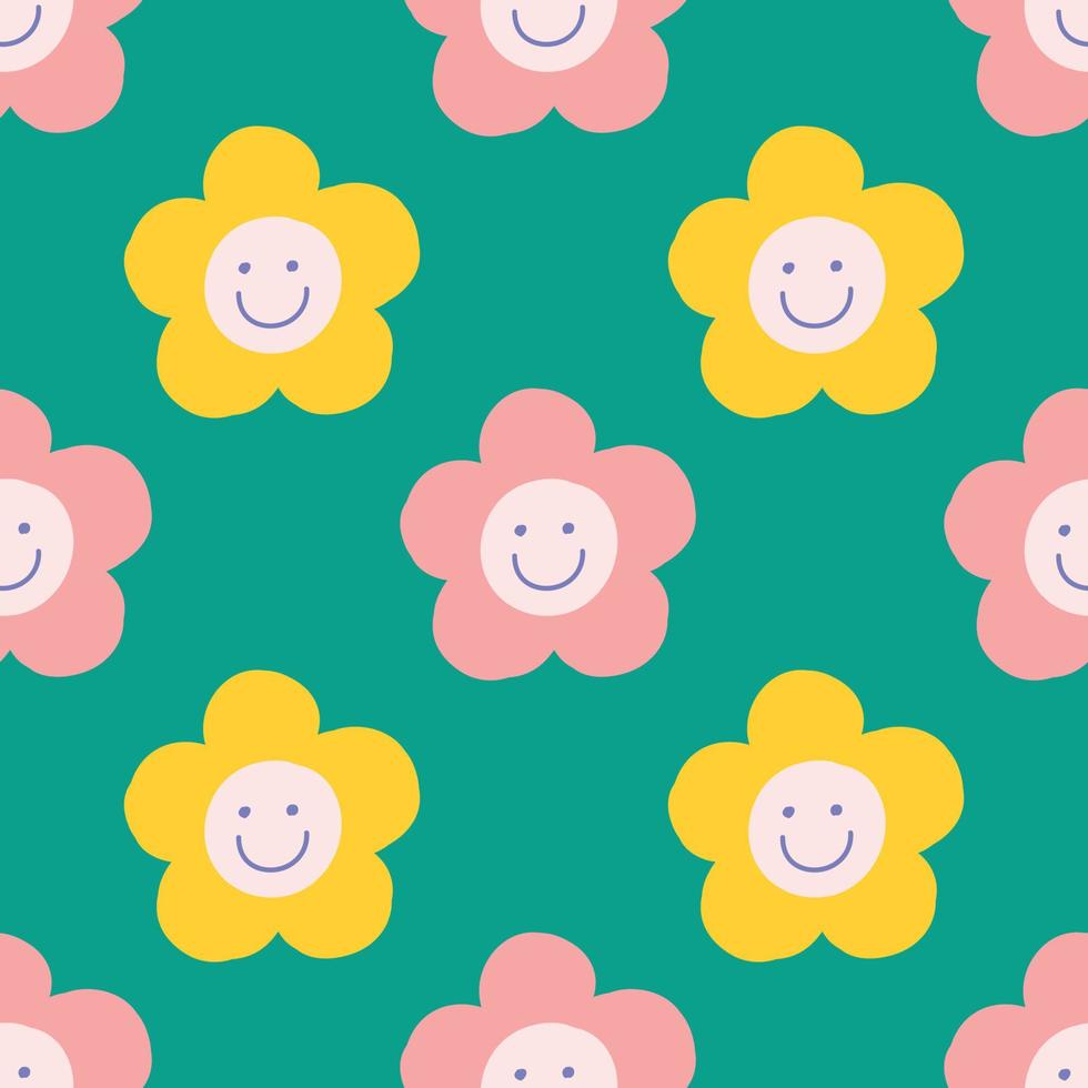 colorful and fun flower seamless pattern design 11626260 Vector Art at ...
