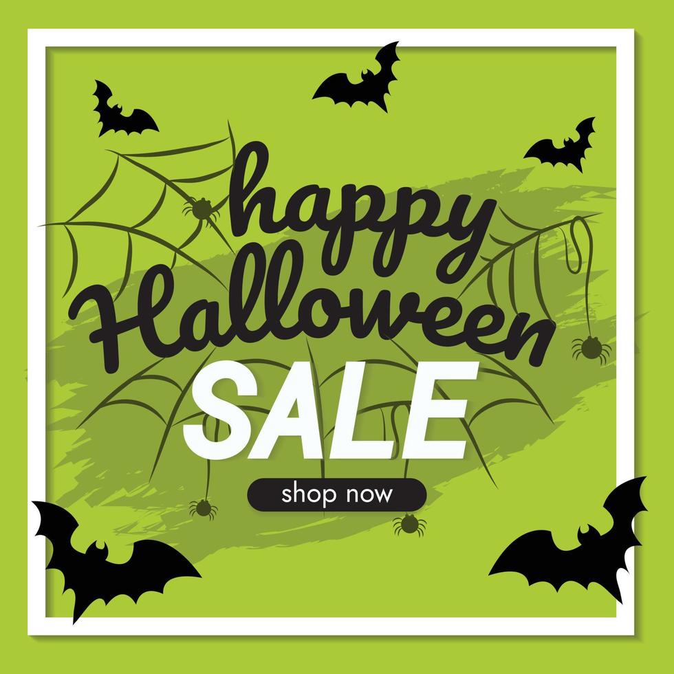 halloween sale banner art design vector