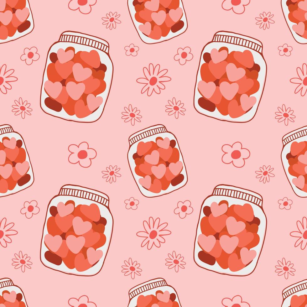 iconos lindos san valentín diseño rosa transparente para papel de regalo vector