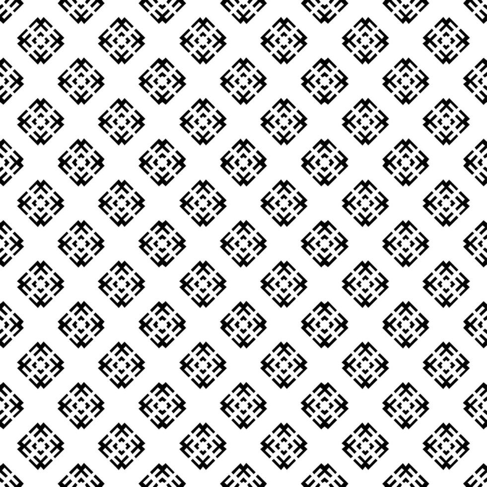 Black and white seamless pattern texture. Greyscale ornamental graphic design. Mosaic ornaments. vector