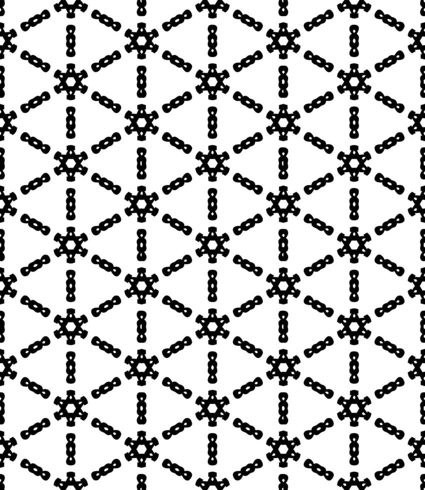 Black and white seamless pattern texture. Greyscale ornamental graphic design. Mosaic ornaments. vector