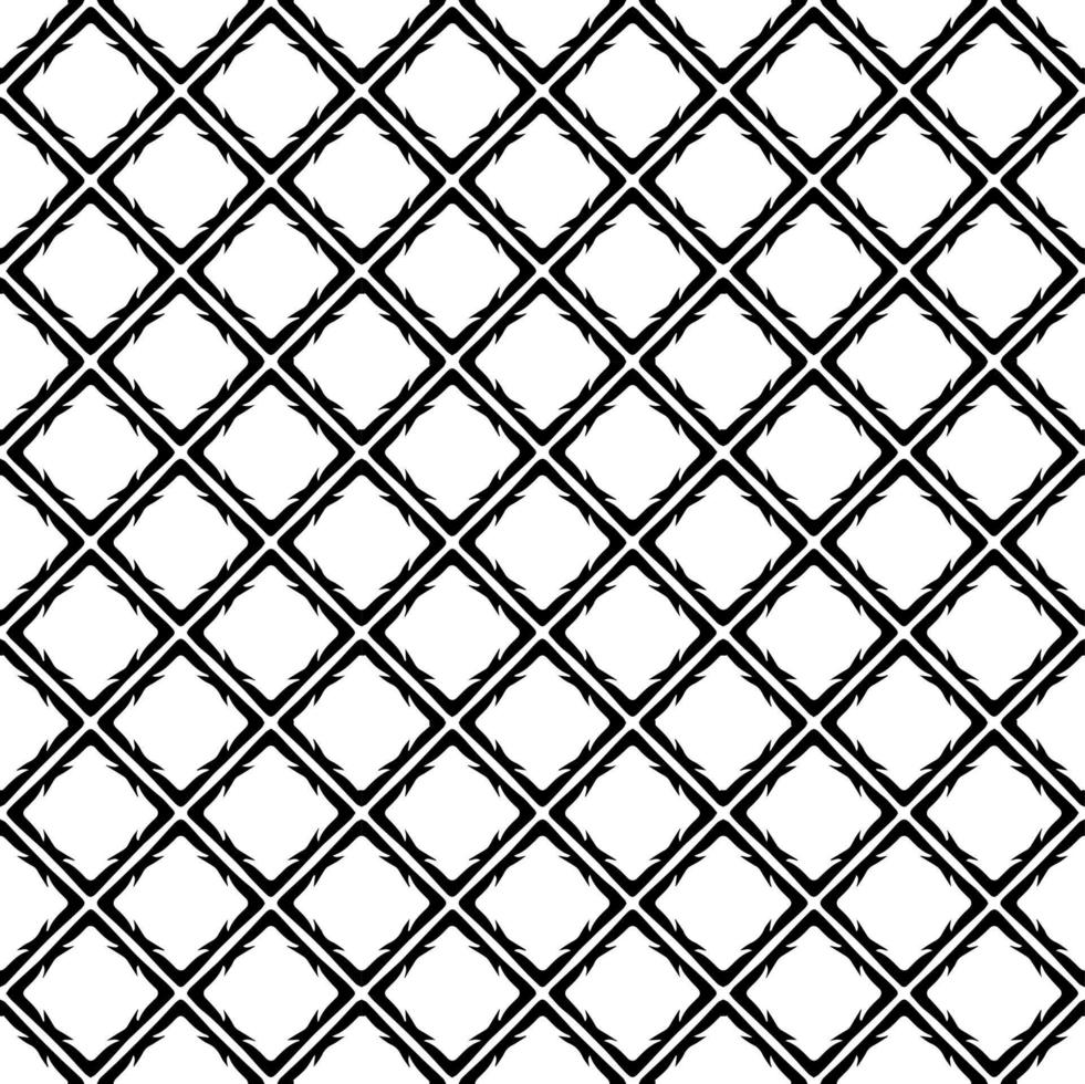 Black and white seamless pattern texture. Greyscale ornamental graphic design. Mosaic ornaments. vector