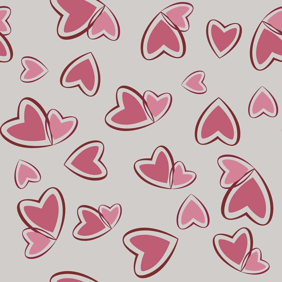 Hearts seamless pattern. Vector