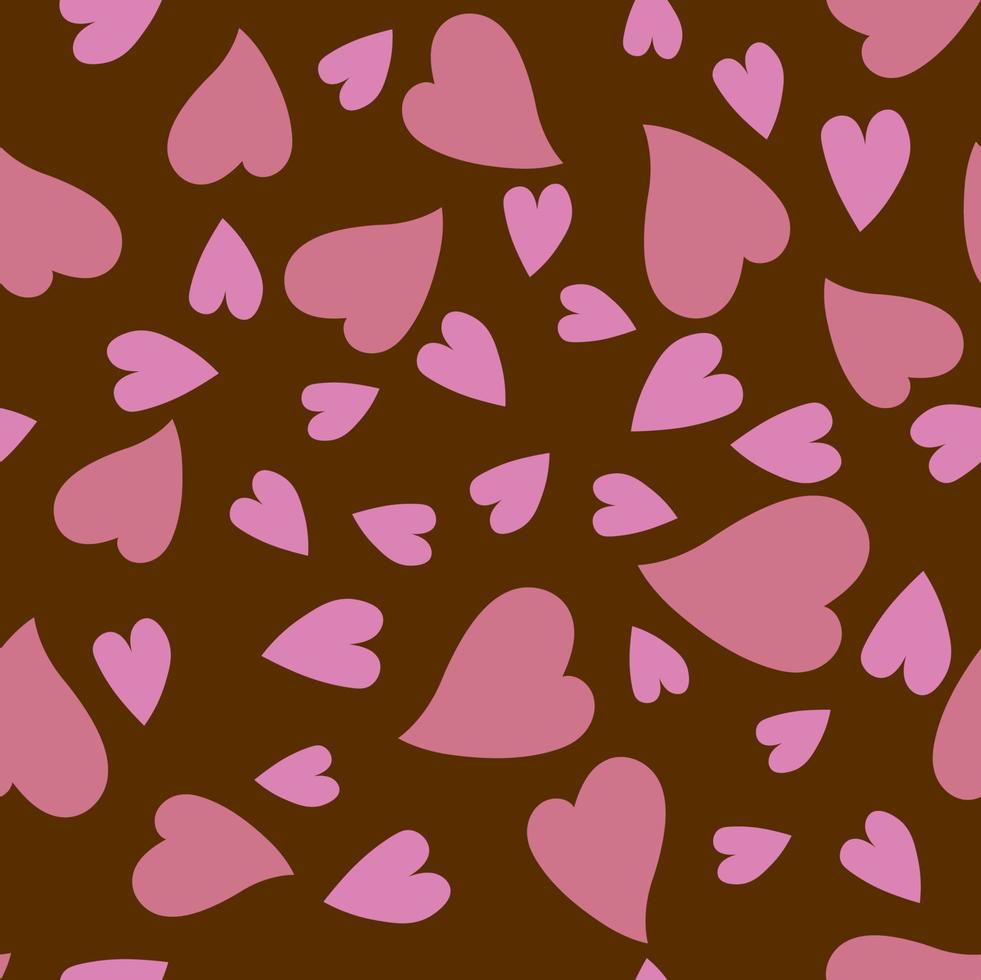 Seamless background with hearts for works on love theme, valentine's day, mother's day. vector