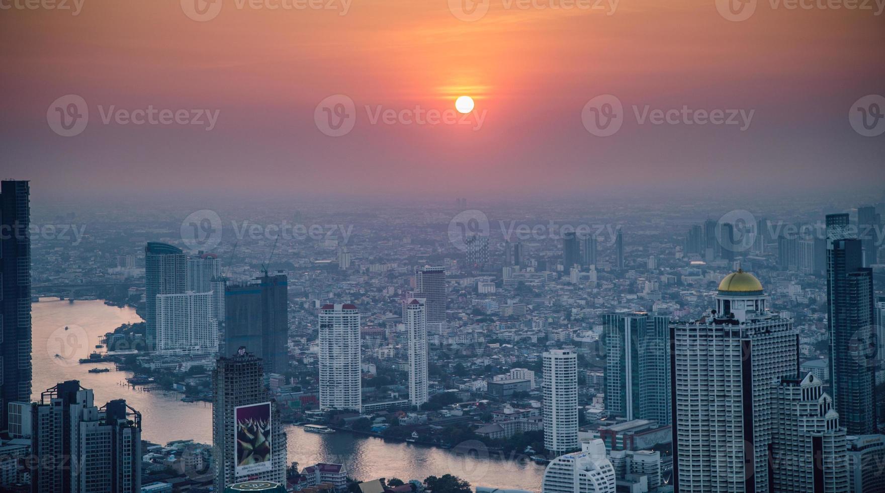 City view and river. photo