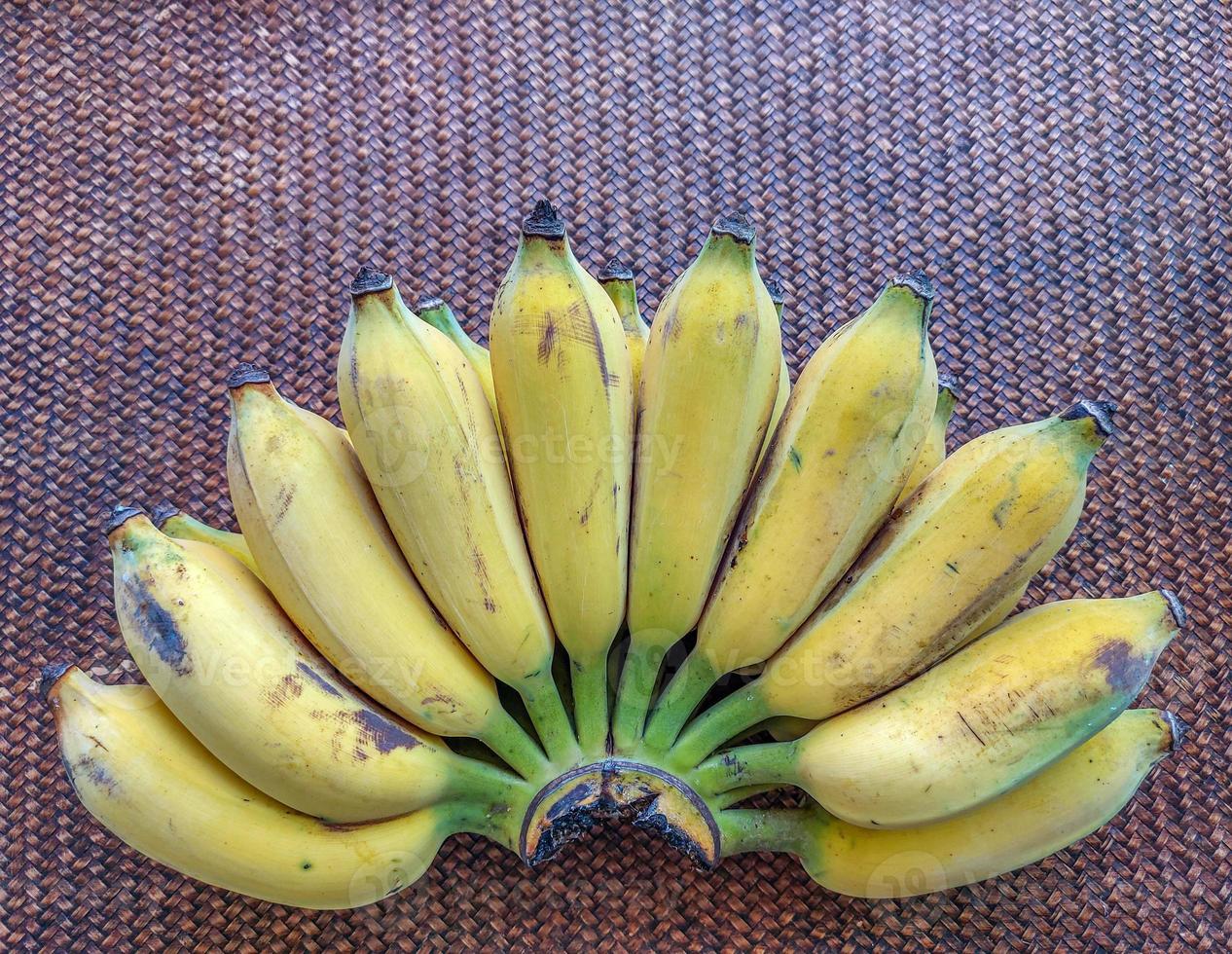 Bananas on table. photo