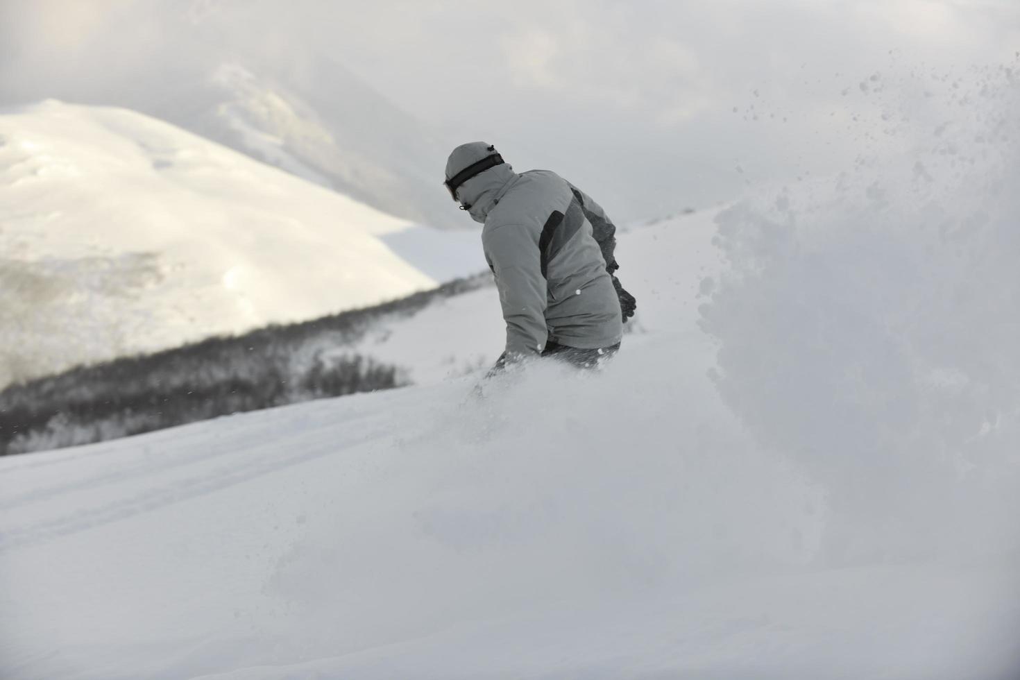 freestyle snowboarder view photo