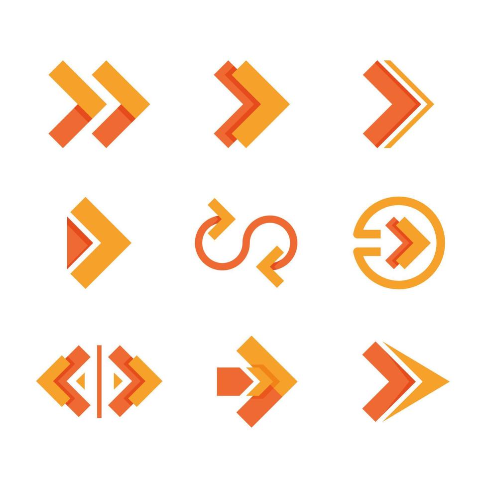 Set of Simple Arrow Icons vector